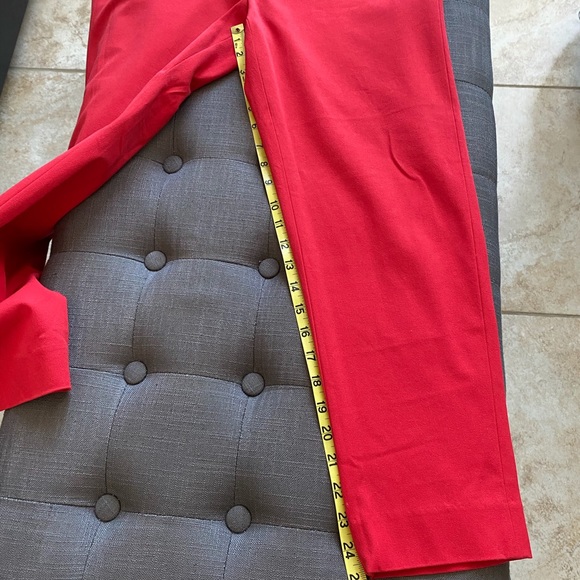 Cynthia Rowley Pia Ankle Pants Red - Picture 9 of 9